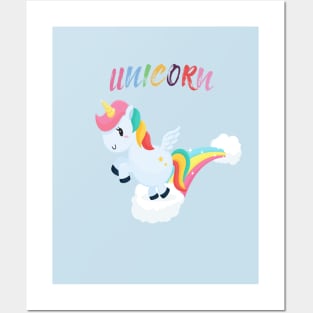 Rainbow Unicorn Lover Posters and Art